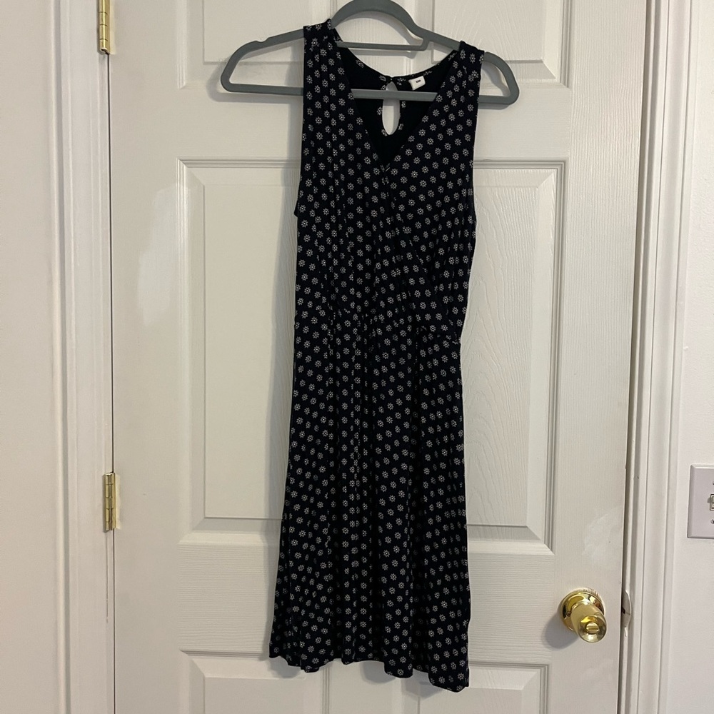Navy sleeveless dress